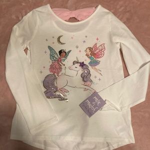 Cynthia Rowley Girls Fairies & Unicorn Long Sleeve Shirt